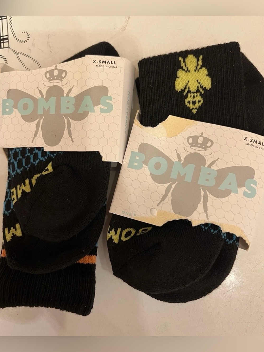 Bombas Youth XS Half Calf Socks in Black - Set Of 2